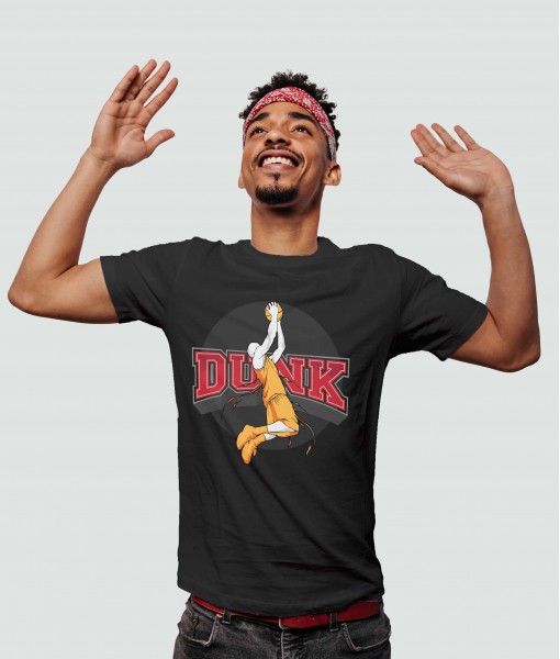 Мъжка тениска с щампа Спортни Илюстрации Slam dunk basketball silhouette - TShirtArtShop.com
